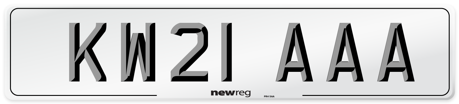 KW21 AAA Number Plate from New Reg